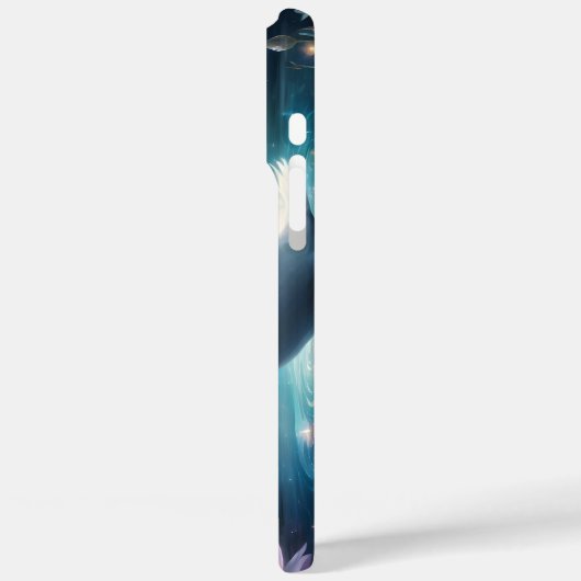 魔法のファンタジー白鳥ミッドナイト湖の睡蓮 Case-Mate iPhoneケース (裏面 / 左)