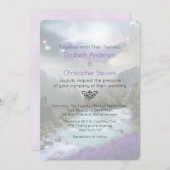 魔法のファンタジー風光明媚な風景の結婚式の招待 招待状 (正面/裏面)