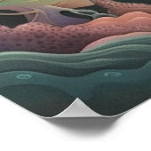 魔法のファンタジー風景の魔法の謎プリント ポスター (角)