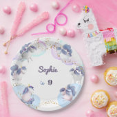 魔法のファンタジー ユニコーン こどもの誕生日 ペーパープレート (パーティー)