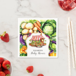 魔法のファーマーズマーケットベビーシャワー スタンダードカクテルナプキン