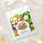 魔法のファーマーズマーケットベビーシャワー フェイバーバッグ (クリップ留めされた状態)