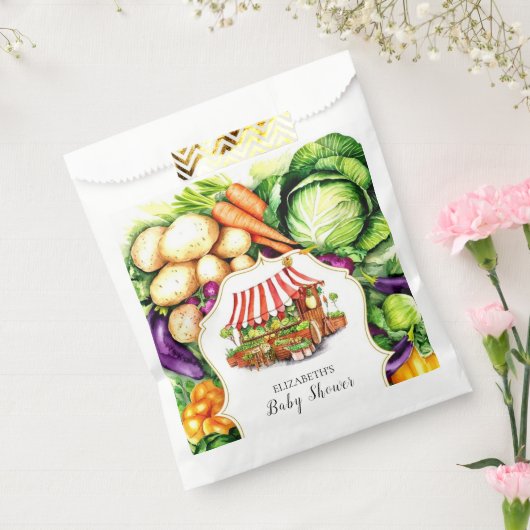 魔法のファーマーズマーケットベビーシャワー フェイバーバッグ (封をした状態)