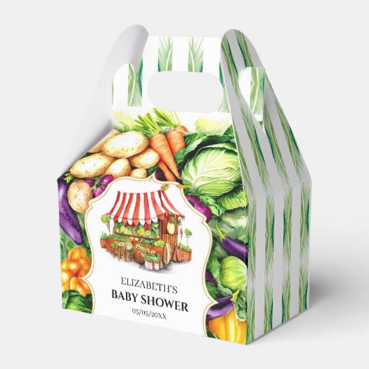 魔法のファーマーズマーケットベビーシャワー フェイバーボックス (正面サイド)