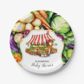 魔法のファーマーズマーケットベビーシャワー ペーパープレート (正面)