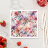 魔法のフェアリーコアフローラ水の色の誕生日パーティー スタンダードランチョンナプキン (インサイチュ)