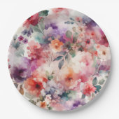 魔法のフェアリーコアフローラ水の色の誕生日パーティー ペーパープレート (正面)