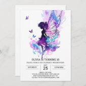 魔法のフェアリーテイルバースデーマジック 招待状 (正面/裏面)