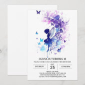 魔法のフェアリーテイル誕生日 招待状 (正面/裏面)