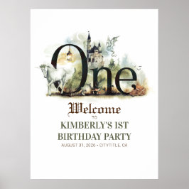 魔法のフェアリーテイル 1歳の誕生日 ウェルカムサイン ポスター