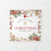 魔法のフェスティバルウィンタービレッジ4写真クリスマス 三つ折りクリスマスカード (カバー)