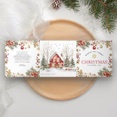 魔法のフェスティバルウィンタービレッジ4写真クリスマス 三つ折りクリスマスカード