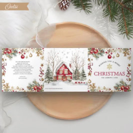 魔法のフェスティバルウィンタービレッジ4写真クリスマス 三つ折りクリスマスカード