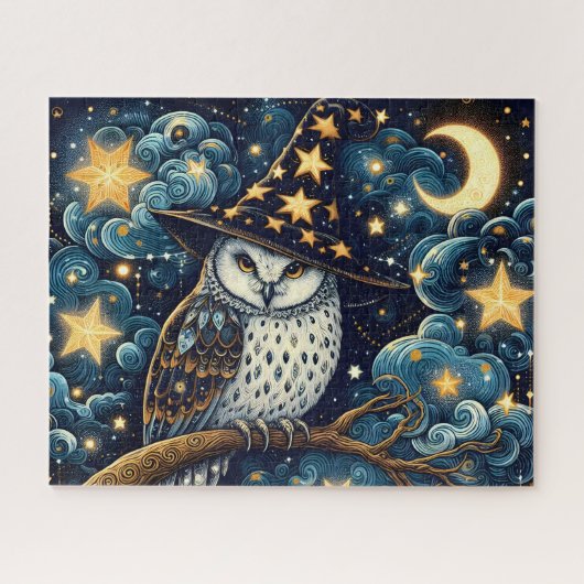 魔法のフクロウの星空 ジグソーパズル (横)