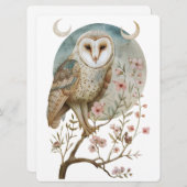 魔法のフクロウ情報カード 招待状 (正面/裏面)