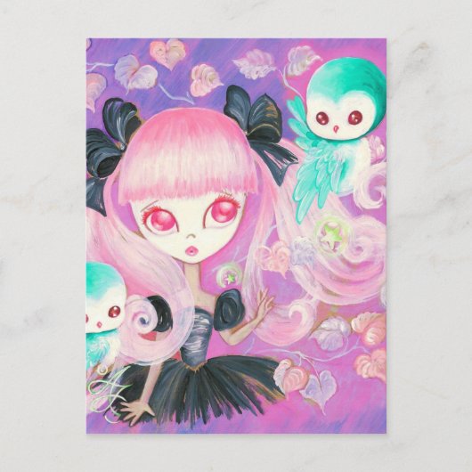 魔法のフクロウ ポストカード (正面)