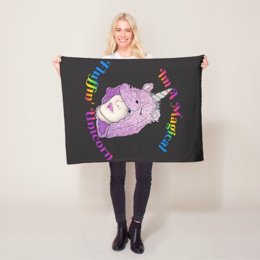 魔法のフラフィンユニコーンフリースブランケット、スモール フリースブランケット (インサイチュ)