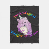魔法のフラフィンユニコーンフリースブランケット、スモール フリースブランケット (正面)