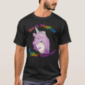 魔法のフルフィンUnicornメンズベーシックDark Tシャツ (正面)