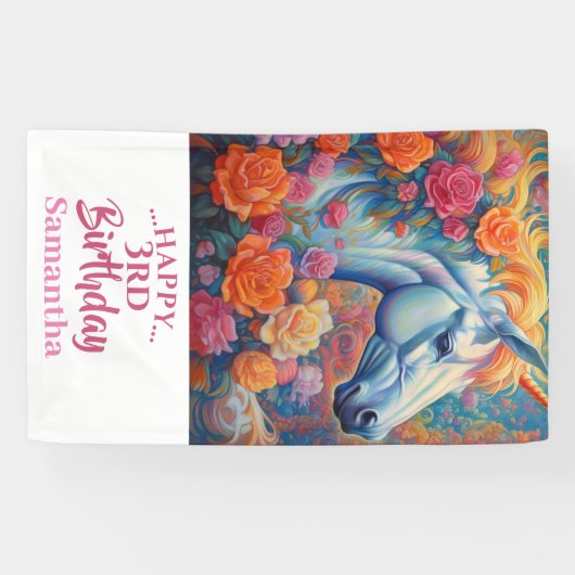 魔法のフローラユニコーンバナー 横断幕 (横)