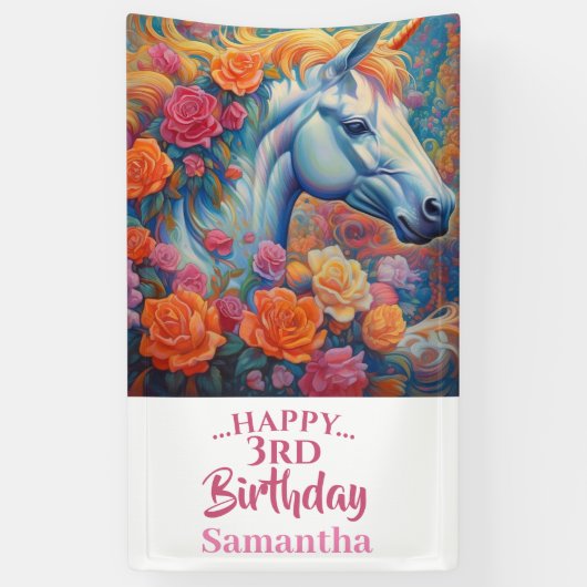 魔法のフローラユニコーンバナー 横断幕 (縦)