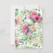 魔法のフローラユニコーン赤ちゃんシャワーサンキューカード サンキューカード (裏面)