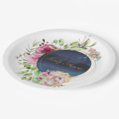 魔法のフローラユニコーン赤ちゃんシャワー ペーパープレート (アングル)