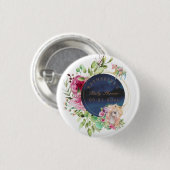 魔法のフローラユニコーン赤ちゃんシャワー 缶バッジ (正面&裏面)