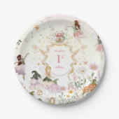 魔法のフローラ妖精の誕生日パーティー ペーパープレート (正面)