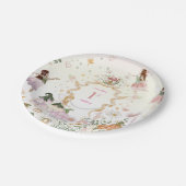 魔法のフローラ妖精の誕生日パーティー ペーパープレート (アングル)