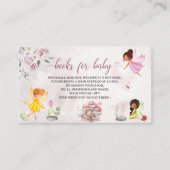魔法のフローラ妖精プリンセスの赤ちゃんシャワーブック エンクロージャーカード (正面)