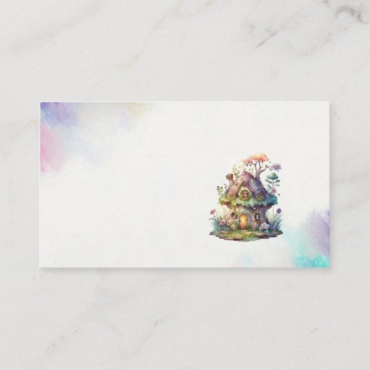 魔法のフローラ妖精プリンセスの赤ちゃんシャワーブック エンクロージャーカード (裏面)