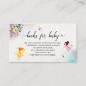 魔法のフローラ妖精プリンセスの赤ちゃんシャワーブック エンクロージャーカード (正面)