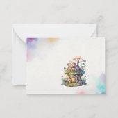 魔法のフローラ妖精プリンセスウォーター感謝していカラーユー ノートカード (裏面)