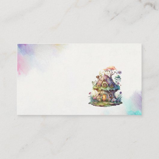 魔法のフローラ妖精プリンセスベビーシャワーオムツr エンクロージャーカード (裏面)