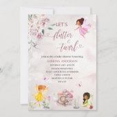 魔法のフローラ妖精プリンセスベビーシャワー 招待状 (正面)