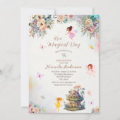 魔法のフローラ妖精プリンセス水の色ベビー翔 招待状 (正面)