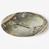 魔法のフローラ森林赤ちゃんシャワー ペーパープレート (アングル)