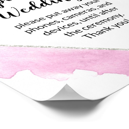 魔法のフローラ結婚のプラグが抜けた歓迎サイン ポスター (角)