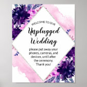 魔法のフローラ結婚のプラグが抜けた歓迎サイン ポスター (正面)