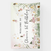 魔法のフローラ |誕生日へようこそ 横断幕 (縦)