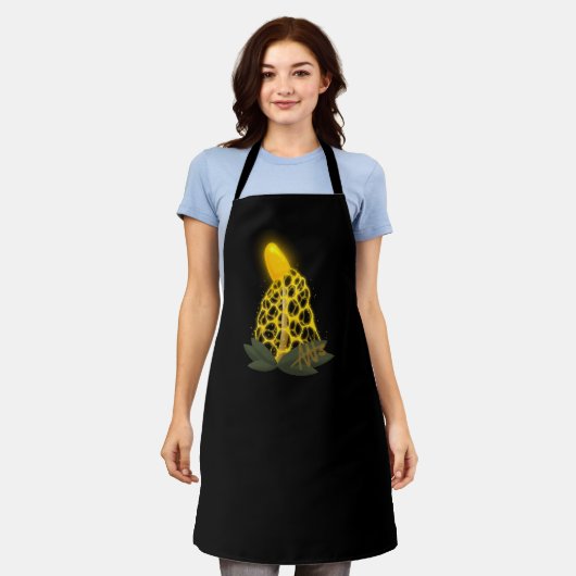 魔法のブライダルヴェイルスパークリイエローキノコ エプロン (着用した状態)