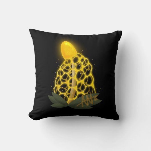 魔法のブライダルヴェイルスパークリイエローキノコ クッション (正面)