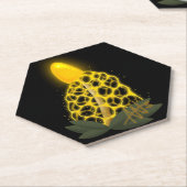 魔法のブライダルヴェイルスパークリイエローキノコ ペーパーコースター (アングル)