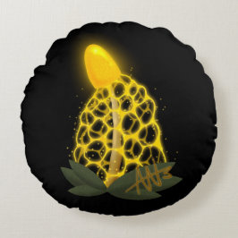 魔法のブライダルヴェイルスパークリイエローキノコ ラウンドクッション