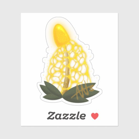 魔法のブライダルヴェイルスパークリイエローマッシュルームカット シール (シート)