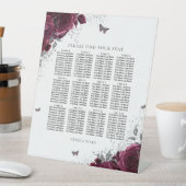 魔法のブルゴーニュバラ結婚のシーティングチャート 台座サイン (インサイチュ)