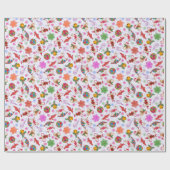 魔法のブルーキッチュ水の色ディティクリスマス ラッピングペーパー (フラット)