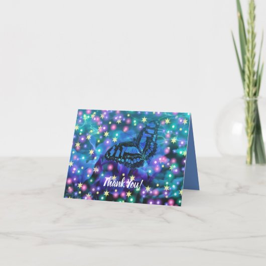 魔法のブルーバタフライ サンキューカード (正面)
