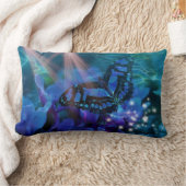 魔法のブルーバタフライ ランバークッション (ブランケット)